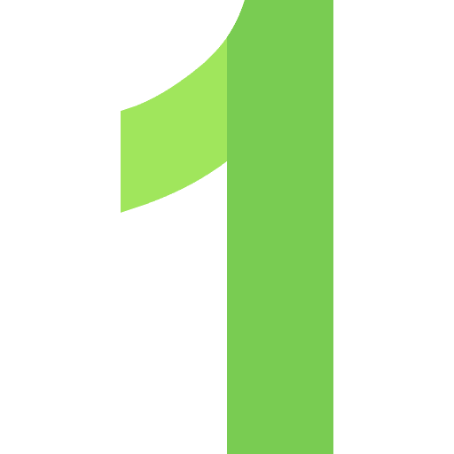 One number one education shapes and symbols icon One number one education shapes and symbols icon