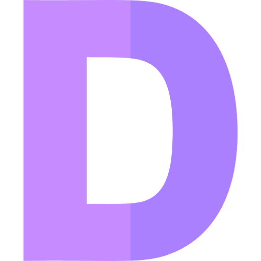 D letter d alphabet typographical icon D letter d alphabet typographical icon