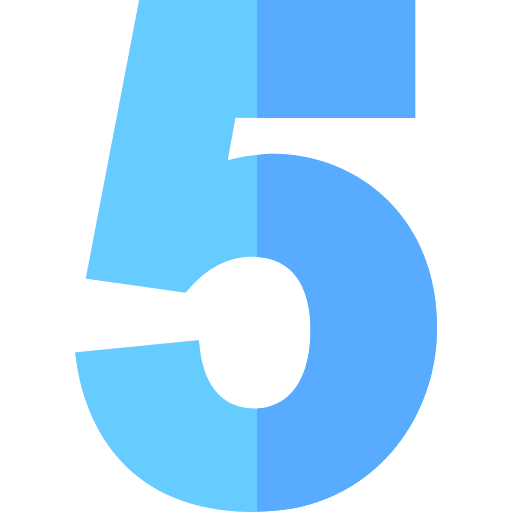Five five shapes and symbols number 5 icon Five five shapes and symbols number 5 icon