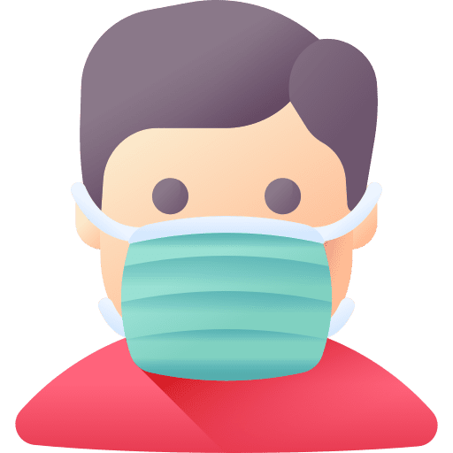 Patient covid 19 healthcare and medical medical mask icon
