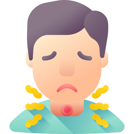 Sore throat healthcare and medical cold coronavirus icon