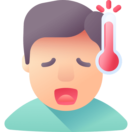 Fever contagious sickness sick person icon