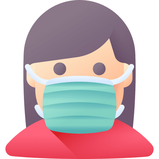 Patient facial mask covid 19 coronavirus icon