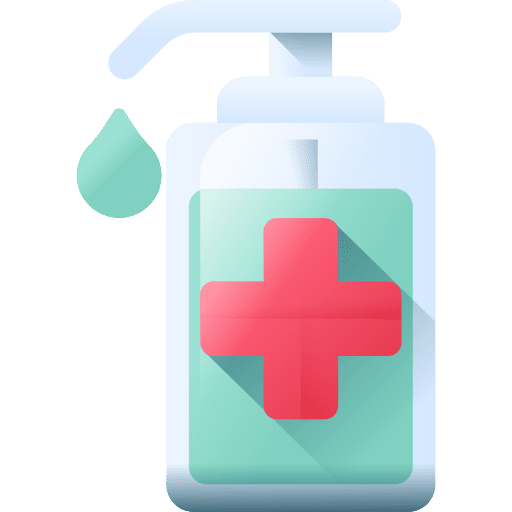 Hand sanitizer soap hands healthcare and medical icon