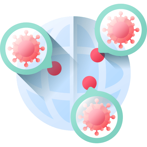 World contagious coronavirus covid 19 icon