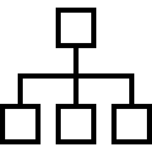 Diagram organization information framework icon