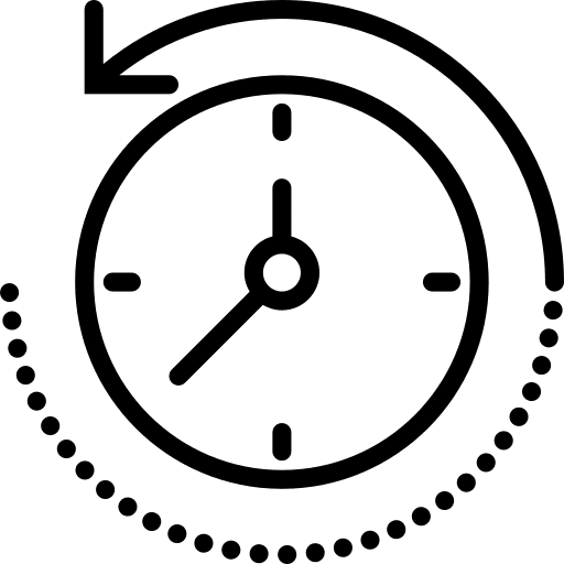 Rewind time clock business rewind icon