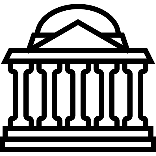 Bank finance building money icon