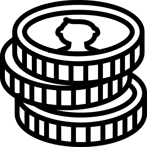 Coins money coins business icon