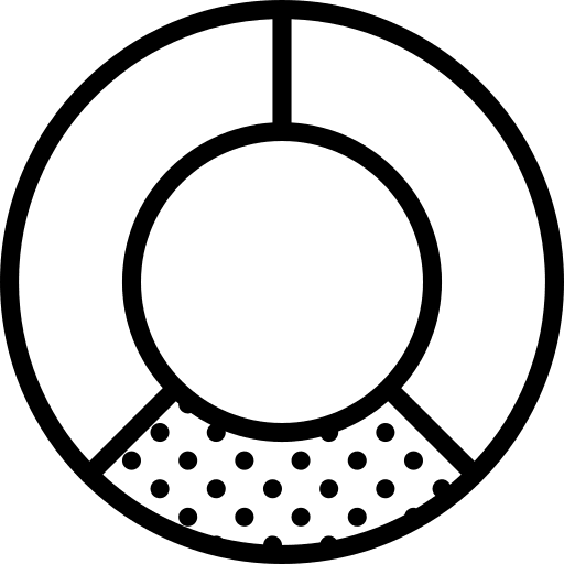 Pie chart business stats finances icon