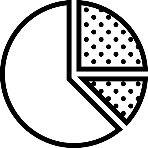 Pie chart stats graphical marketing icon