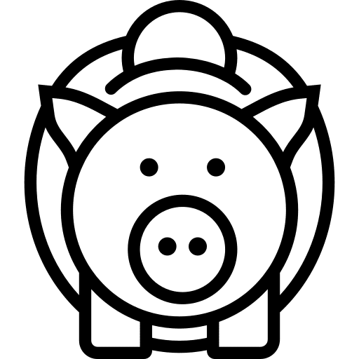Piggy bank funds piggy bank business icon