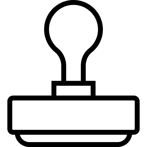 Stamp certificate business sign icon