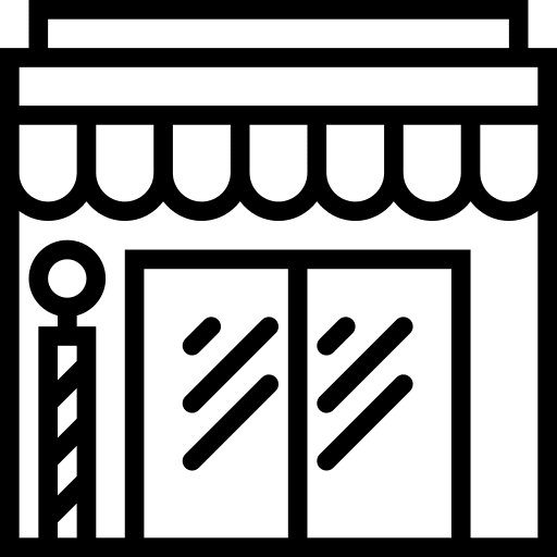 Barbershop commerce hair business icon