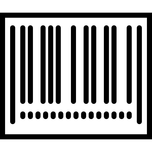 Barcode horizontal products price icon