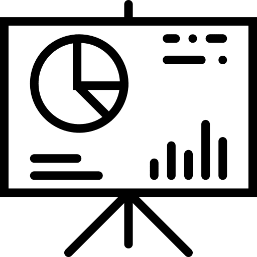 Presentation business graphic finances icon