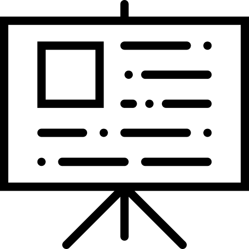 Presentation finances financial statistics icon