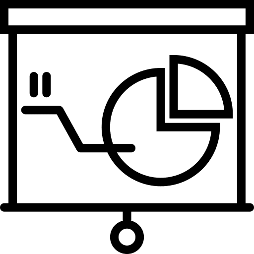 Presentation finances statistics business icon