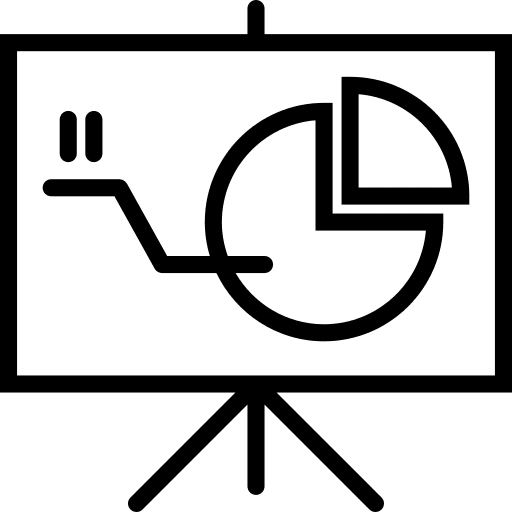 Presentation financial graphic business icon