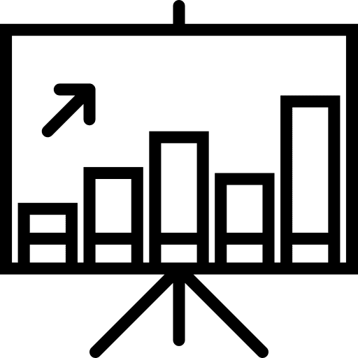 Presentation financial statistics graphic icon