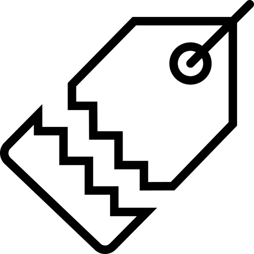 Price tag shopping label business icon