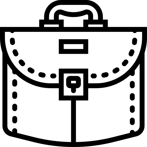 Suitcase briefcase bag business icon