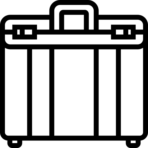 Suitcase business suitcase bag icon