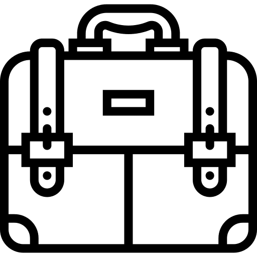 Briefcase business portfolio bag icon