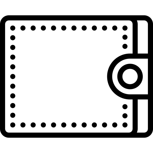 Wallet holder money billfold icon