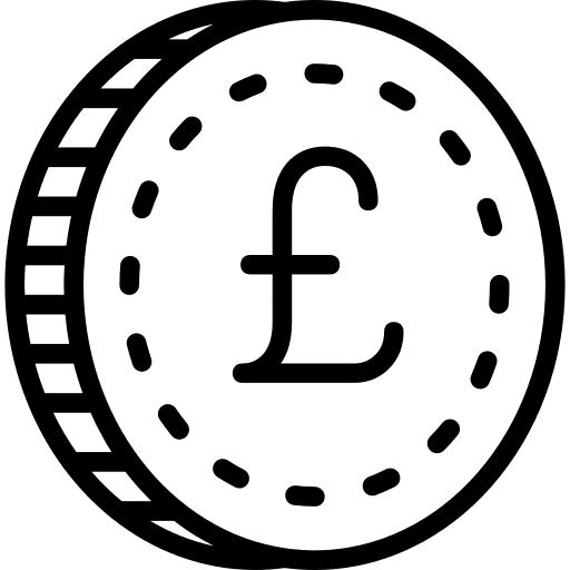 Coin cash coin pound icon