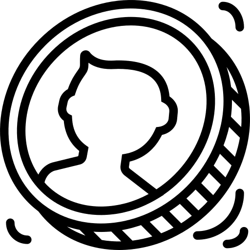 Coin currency business coin icon