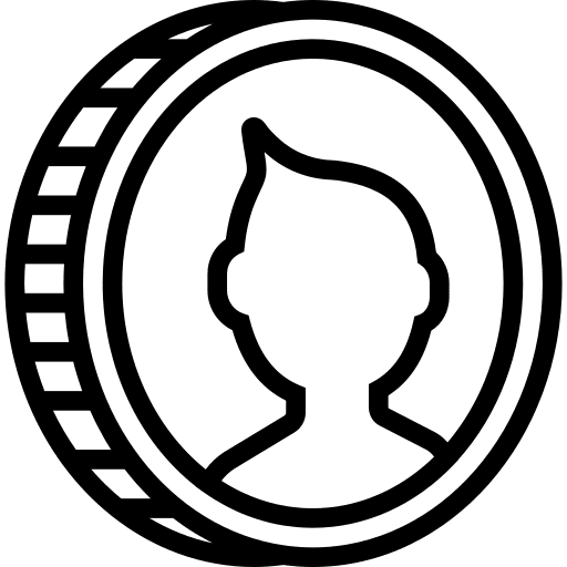 Coin currency business money icon