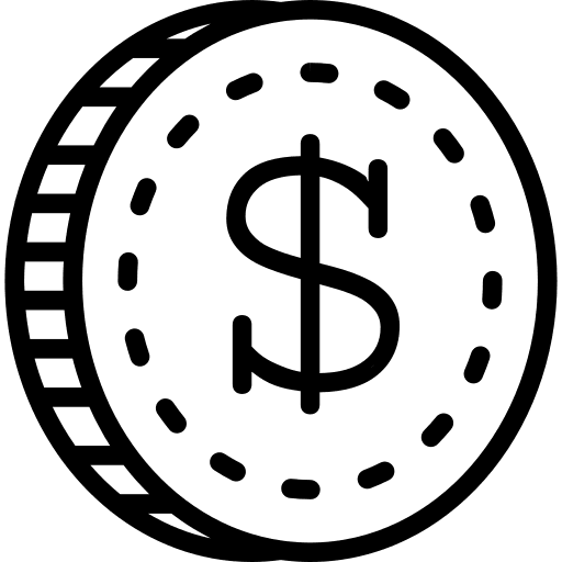 Coin money dollar cash icon