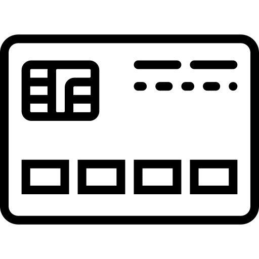 Credit card credit card card chip icon