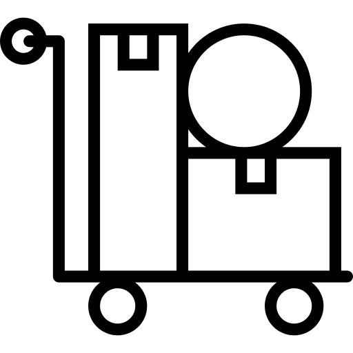 Delivery cart items trolley cart icon