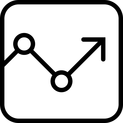 Graph business line chart graph icon