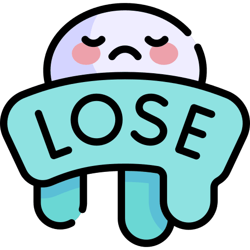 Lose gaming video game game over icon