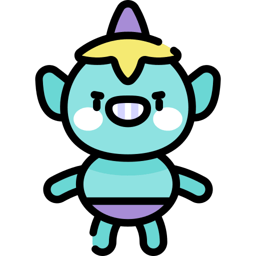 Monster video game character playing icon Monster video game character playing icon