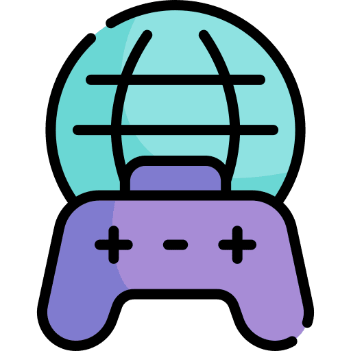 Online game world globe grid streaming icon Online game world globe grid streaming icon