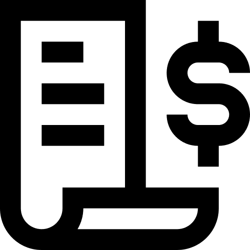 Invoice bill ticket business icon