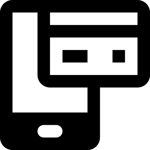 Payment method smartphone debit card pay icon