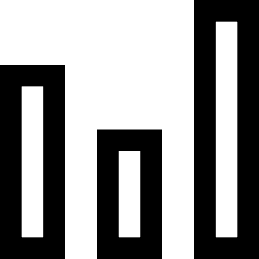 Bar chart statistics business graphic icon