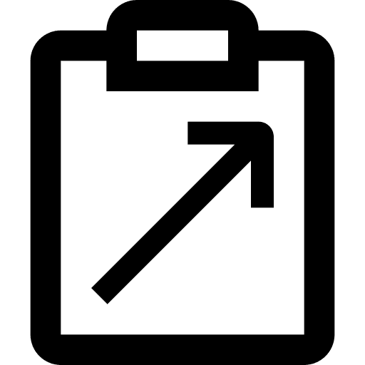 Clipboard checking verification tools and utensils icon