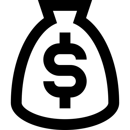 Money bag business and finance money currency icon