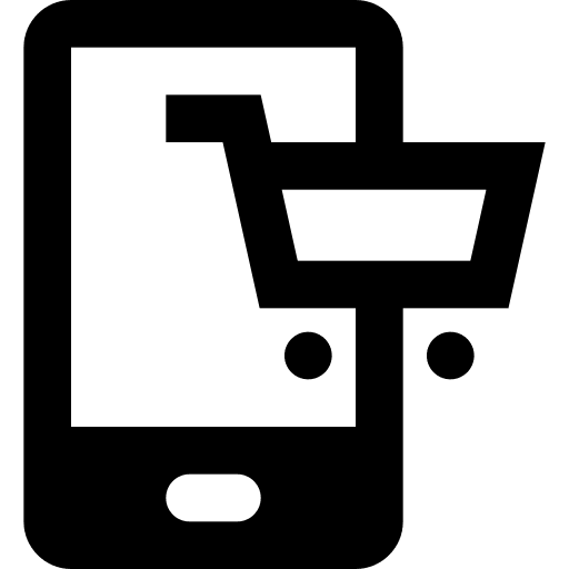 Online shop iphone commerce and shopping online shop icon