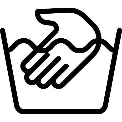 Hand wash symbol shapes clean icon