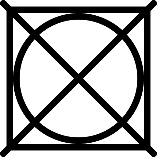 Tumble dry symbol machine shapes and symbols icon