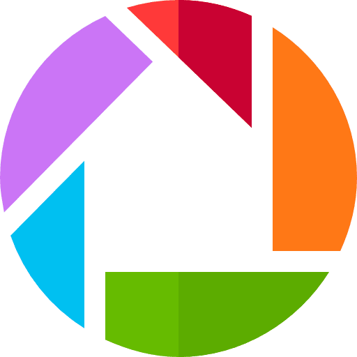 Picasa social network logotype communications icon Picasa social network logotype communications icon