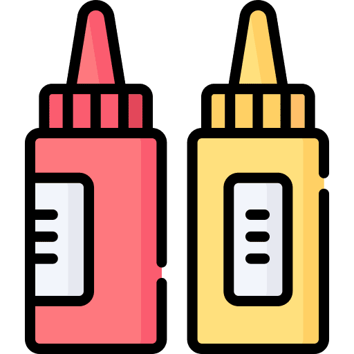 Sauce ketchup bottle food and restaurant icon