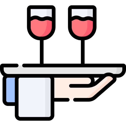 Waitress alcoholic drink waitress serving icon